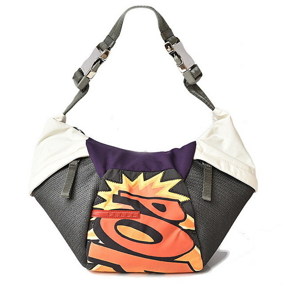 Prada Handbags - Prada Sport shoulder bag pouch Pop nylon prune gray white